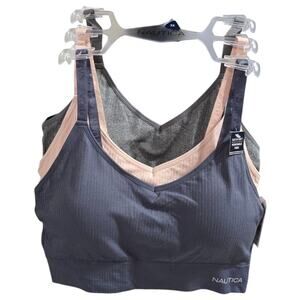 Nautica Active Athletic cozy Lounge Soft Bras‎ Bralettes Plus Size 3X New